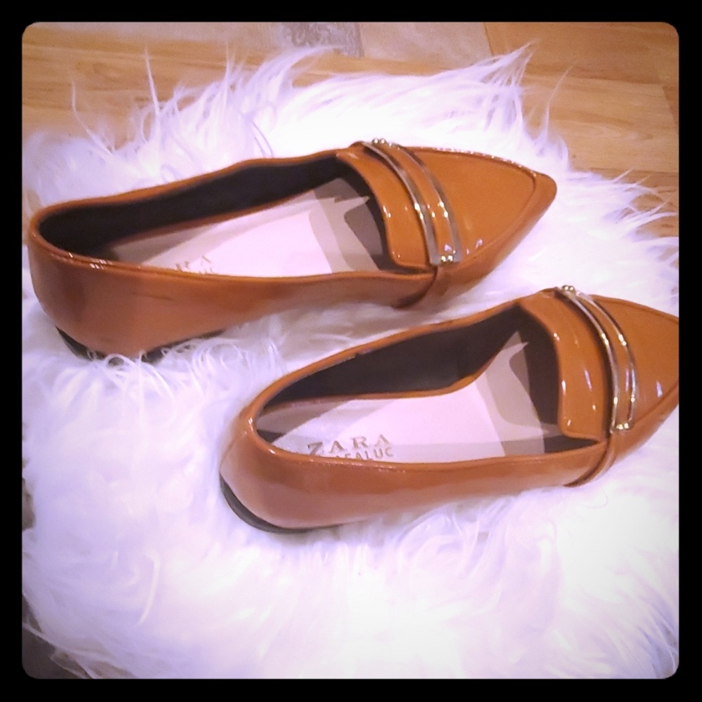 Zara loafers camel color